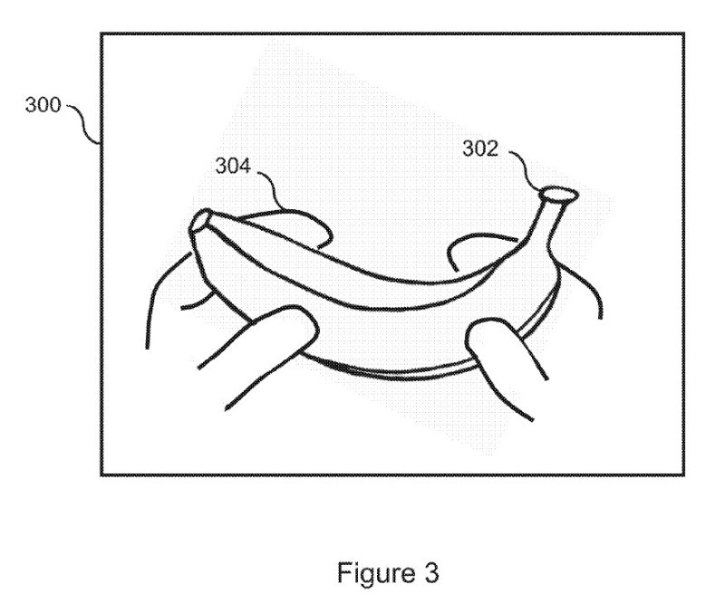 手に持ったバナナがゲームコントローラー（出典：USPTO）