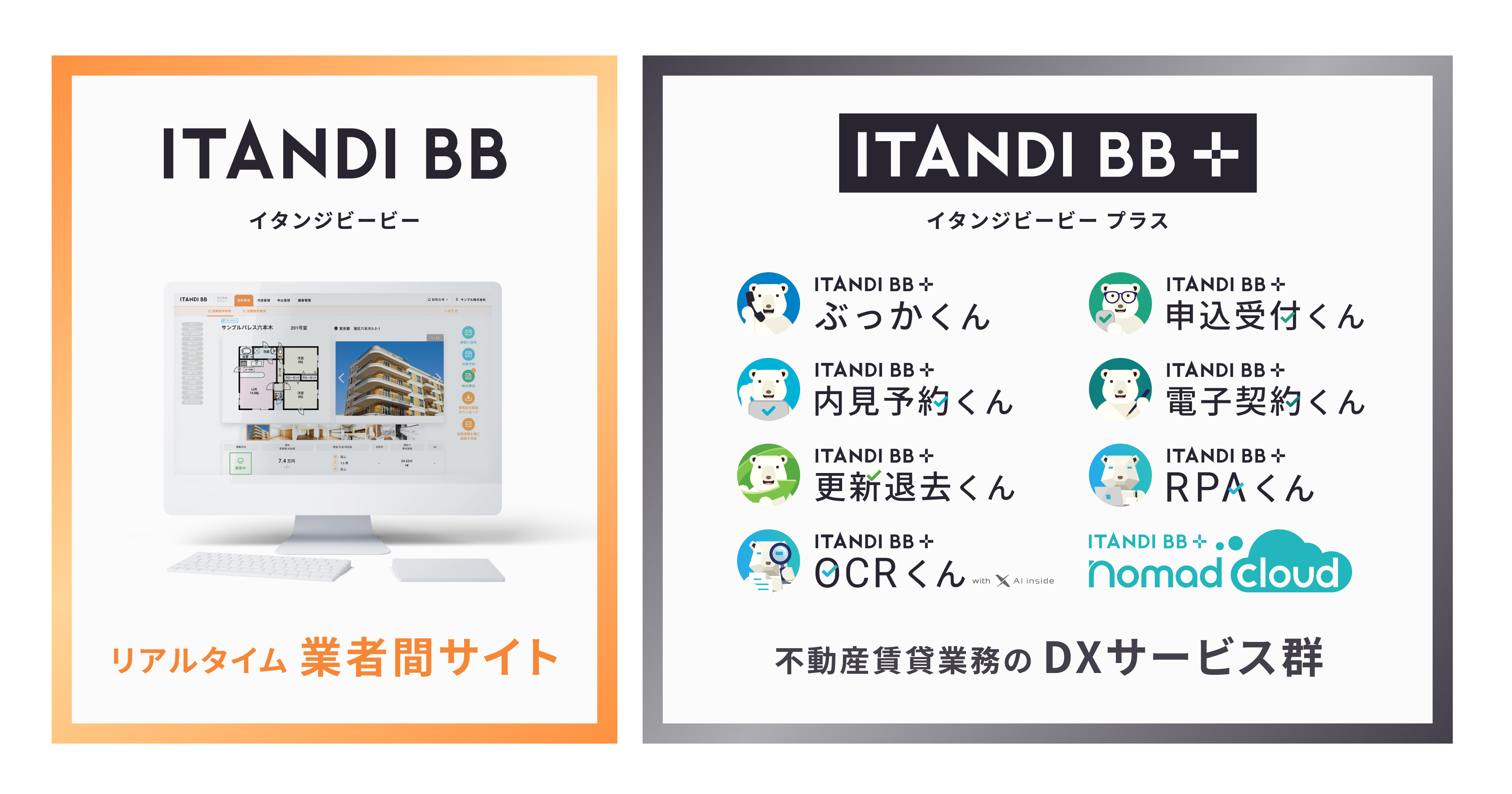 ブランド統合による「ITANDI BB」「ITANDI BB +」のサービスカテゴリー