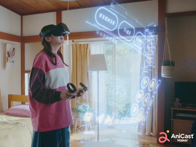 VR空間で短尺アニメ制作ができる「AniCast Maker」が4月16日に発売