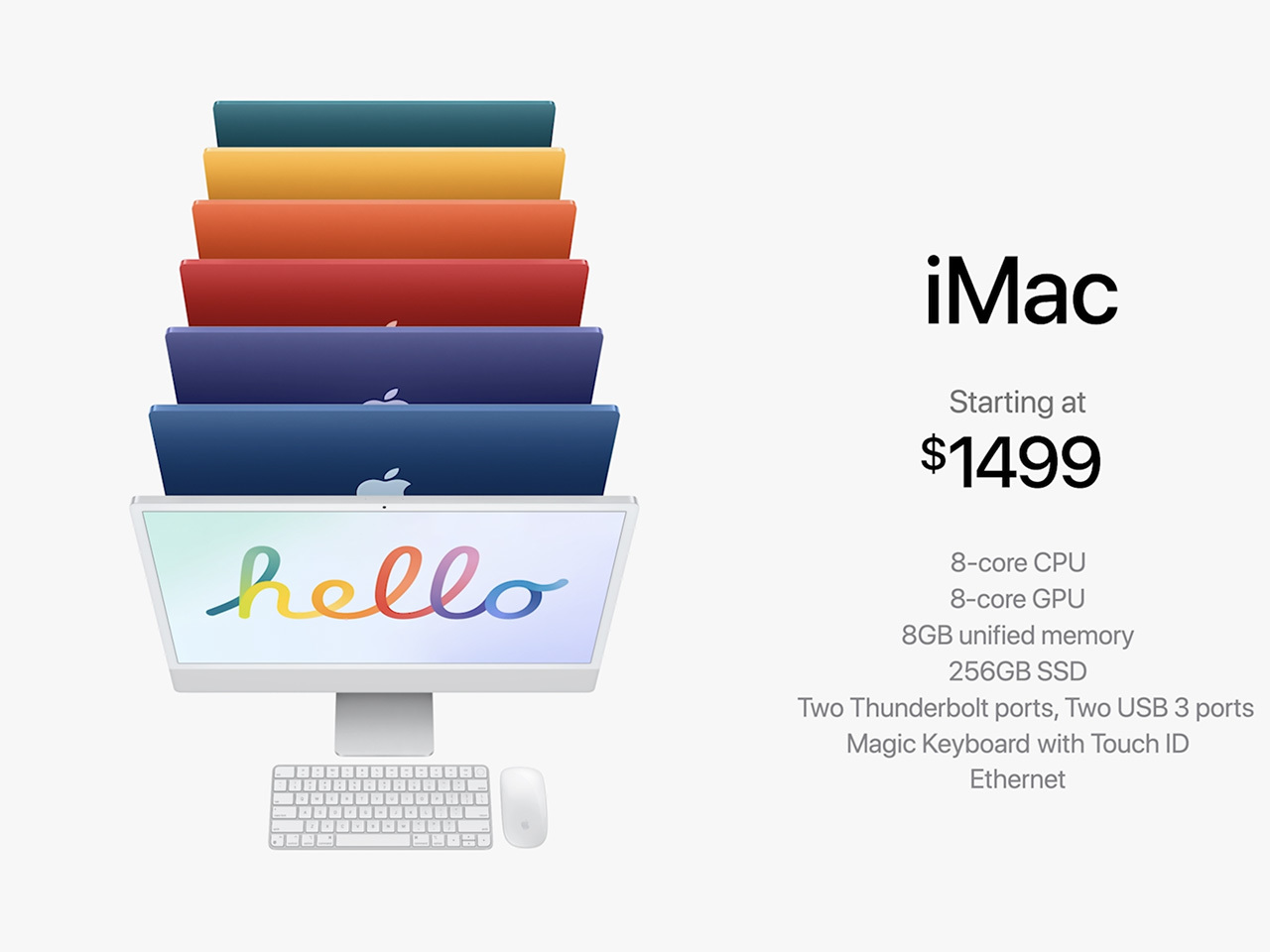 7色展開、デザインを大幅に刷新した新型「iMac」--「M1」搭載で ...