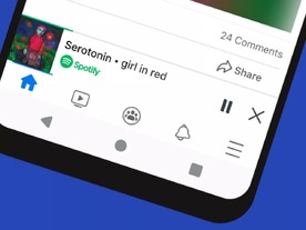 Spotifyの音楽をFacebookアプリ上で再生できるミニプレーヤーが利用可能に