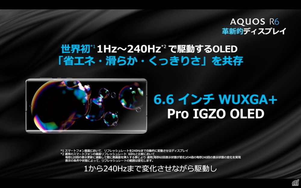 省エネで美しい「Pro IGZO OLED」を搭載