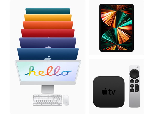 アップル、7色展開のiMac、iPad Pro、Apple TV 4Kの店頭販売を5月21日に開始