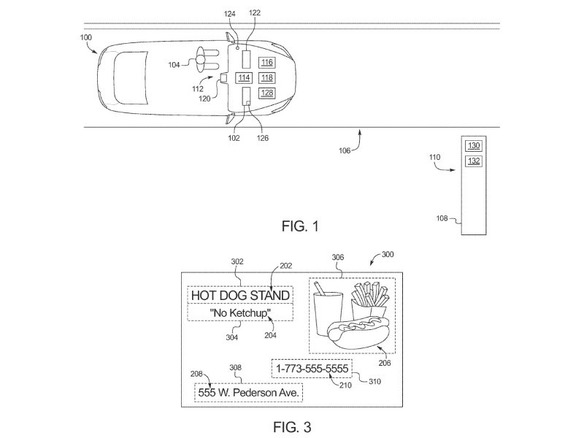 フォード、道路脇にある広告の店までナビする特許を出願--詳細情報を車載画面に表示