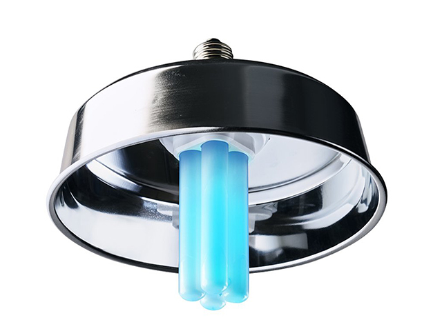 「UV-B電球形蛍光灯（反射傘セット）」点灯イメージ