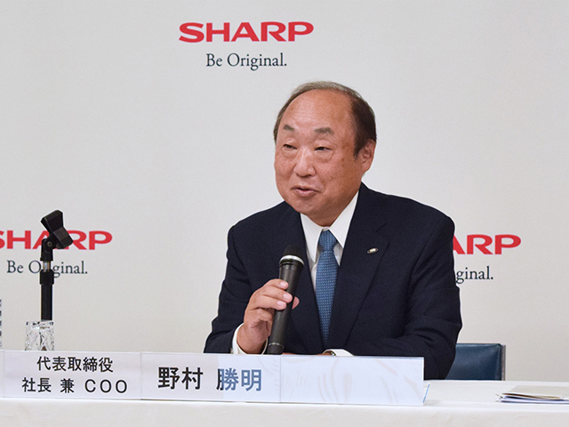 シャープ 代表取締役社長兼COOの野村勝明氏