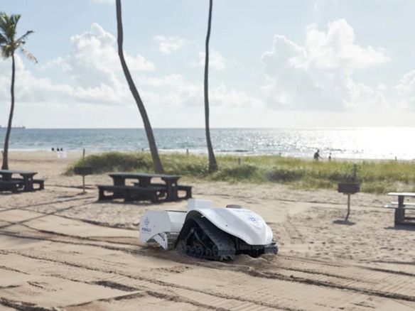 ビーチ清掃ロボット「BeBot」--フロリダの砂浜をパトロール