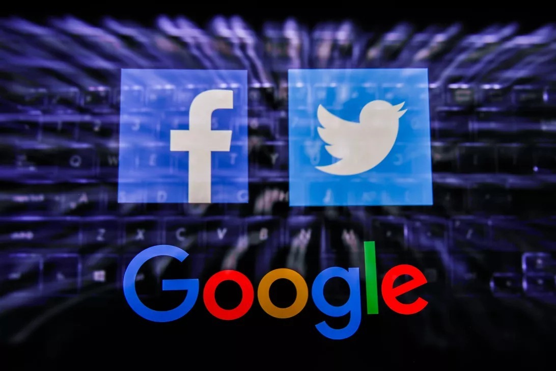 Facebook、Twitter、Googleのロゴ