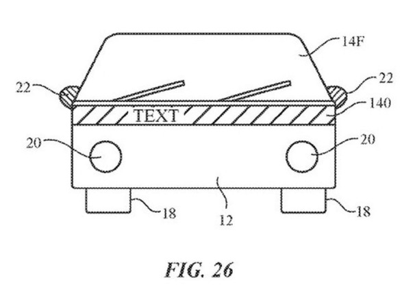 アップル、自動運転車の動きに関する情報を外部へ伝えて事故防止--特許を取得