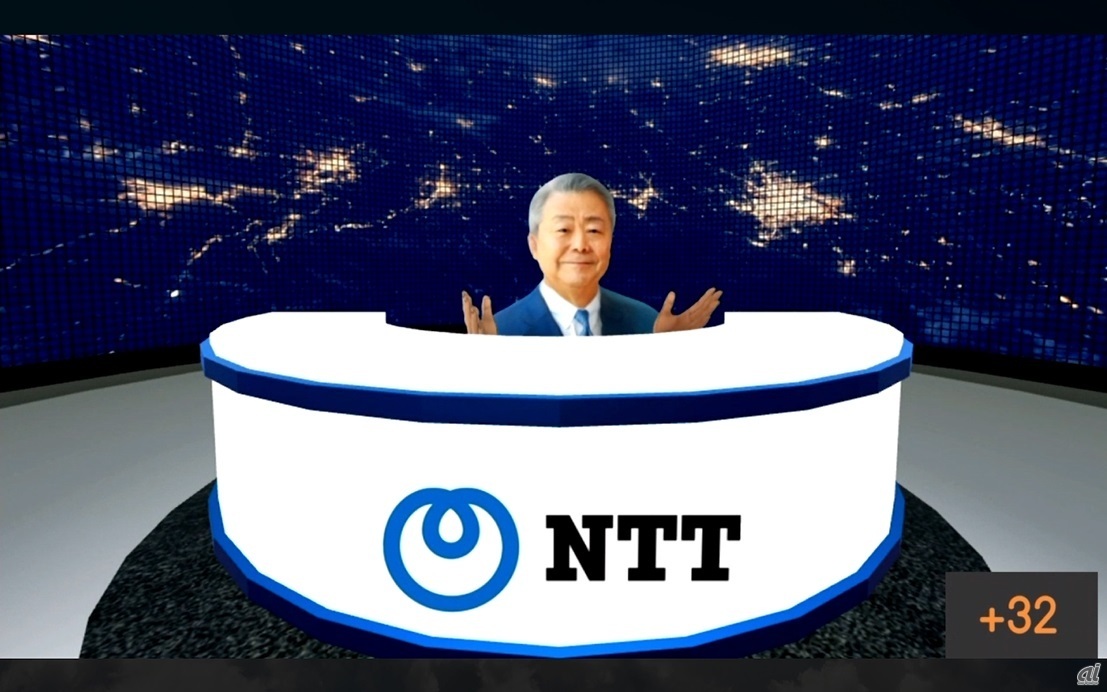NTTが2021年9月28日に実施した記者説明会は、同社のメタバース型オウンドメディア「DOOR」でも配信。DOOR内では澤田社長がアバターとなって登場した