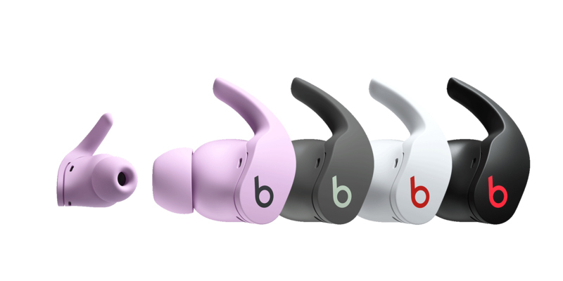 「Beats Fit Pro ワイヤレスノイズキャンセリングイヤフォン」。カラーはストーンパープル、セージグレイ、Beatsホワイト、Beatsブラック