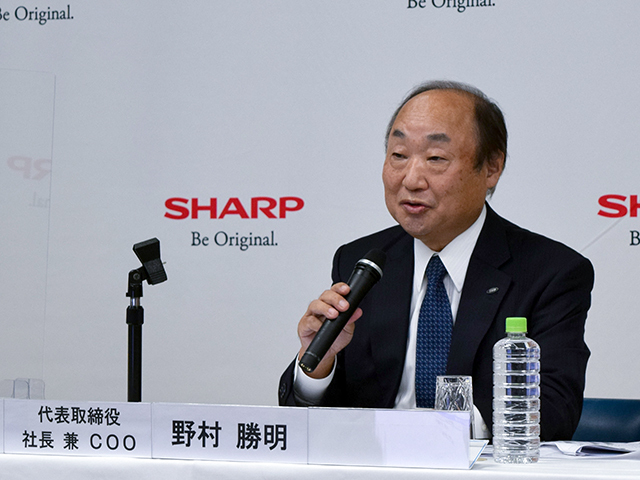 シャープ 代表取締役社長兼COOの野村勝明氏