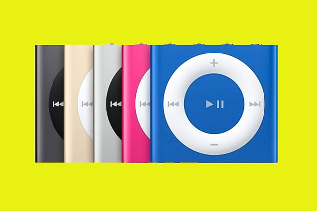 第4世代iPod Shuffle

　2015年半ば、第4世代iPod Shuffleは新たな5色で展開された。