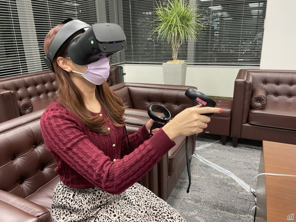 VRヘッドセットを装着しての体験イメージ