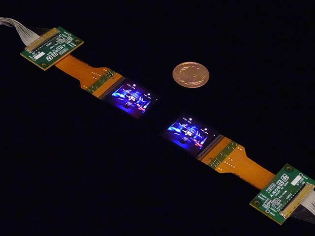 OLEDマイクロディスプレイ。片目で4K、両目で8Kの高解像度を実現