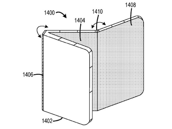 マイクロソフト、三面鏡のような折り畳み式デバイスを可能にする技術--特許出願