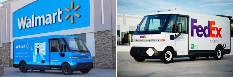 FedExは2万台、Walmartは5000台の配送用EVを導入へ（出典：BrightDrop）