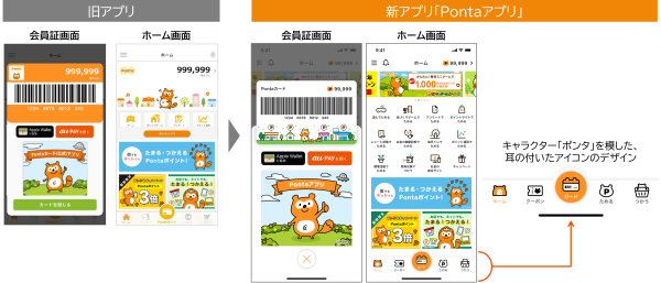Pontaカード が Pontaアプリ へ デザイン一新 ポンタ 耳付きアイコンに Cnet Japan