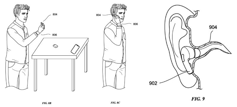 イヤホンでユーザー認証して、スマホの利用を許可（出典：USPTO）