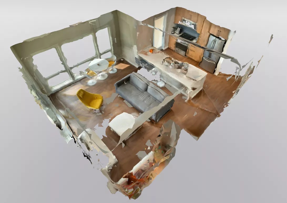 「Canvas」アプリによる部屋の3Dスキャン