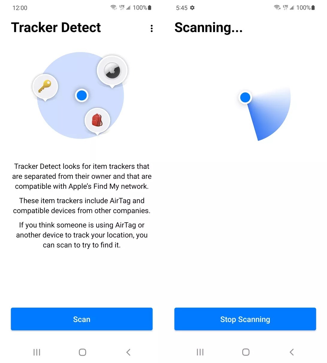 AppleのTracker Detect