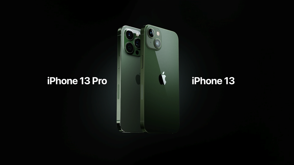 アルパイングリーンの「iPhone 13 Pro」とグリーンの「iPhone 13」