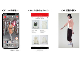 大阪でファッション体験の実証実験--梅田「HEP FIVE」で「バーチャル試着」