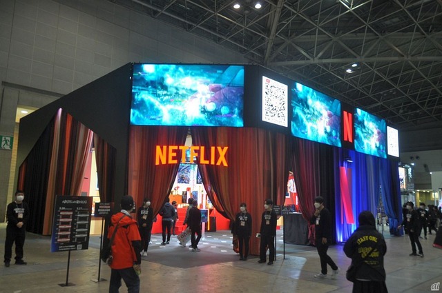 　Netflixもブースを出展。配信されるアニメ作品の展示や、声優によるトークステージを多数行っていた。