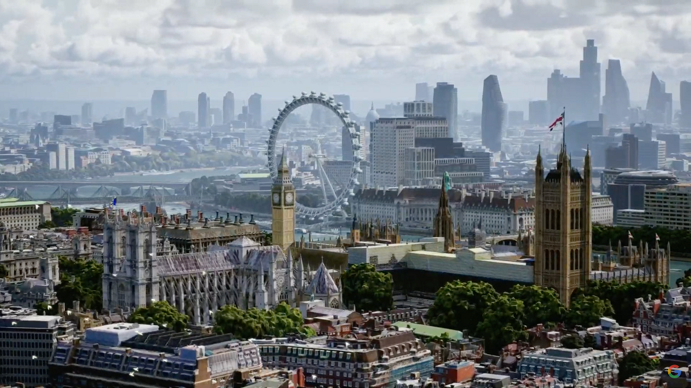 3D Live View of London in Google Maps as shown at Google I/O 2022.