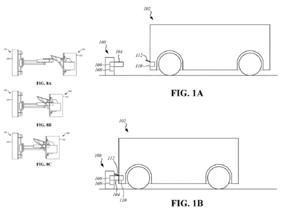 アップル、EV充電時のプラグ位置合わせと接続をメカ的機構で自動化--特許取得