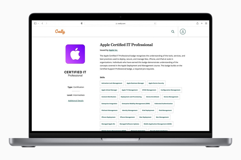Apple introduces new professional training to support growing IT workforce
