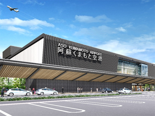 熊本空港新ターミナルビルの外観イメージ
