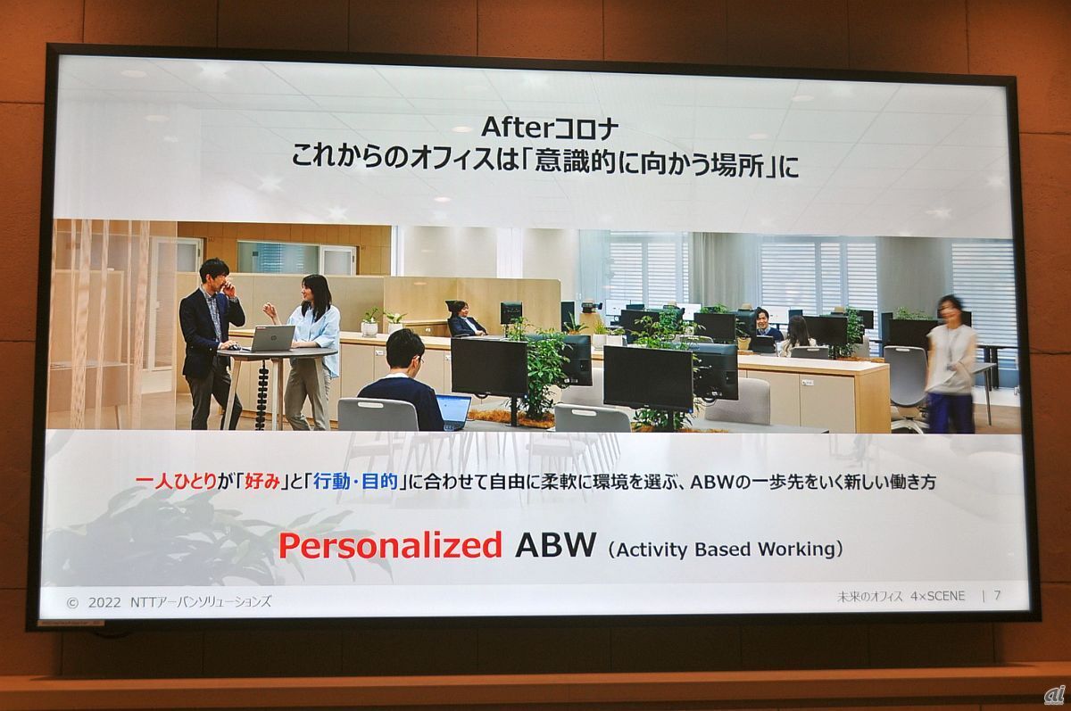 　これからのオフィスは、ひとりひとりが好みや行動、目的にあわせて環境を選ぶ「Personalized ABW」を提唱する