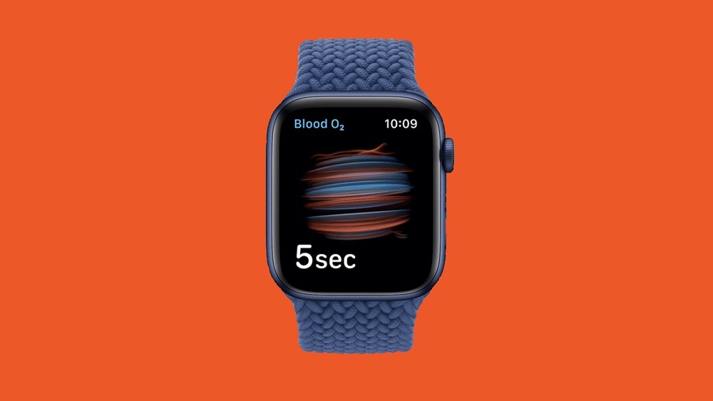 血中酸素測定アプリを起動したApple Watch