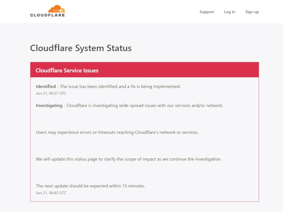Cloudflareに障害発生--「Discord」「DeepL」などに影響
