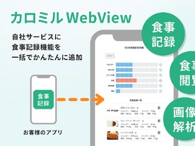 「カロミル」の食事記録機能を外部アプリにWebView形式で提供