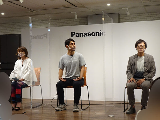 左から、松本英恵さん、吉田昌生さん、パナソニック エレクトリックワークス社ライティング事業部ライフスタイルライティングビジネスユニットの居相徹氏