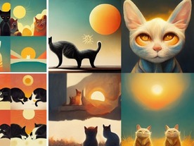 話題のAI画像生成サービス「Midjourney」を使ってみた--「日なたの可愛い猫」を描いたら