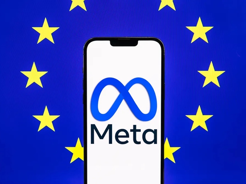 MetaとEUのロゴ