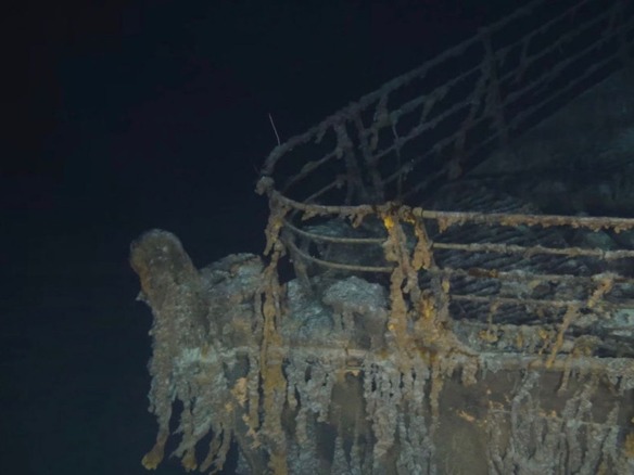 深海に眠る「タイタニック号」、最新の8K動画がYouTubeで公開