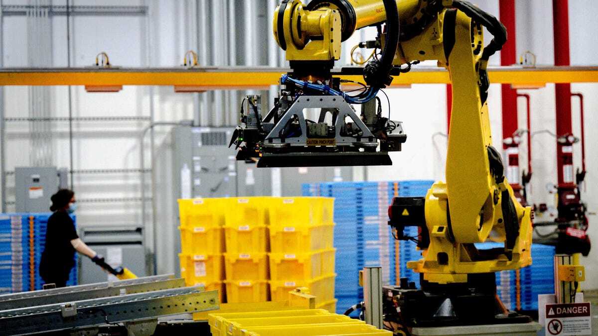 Amazonの物流倉庫のロボット