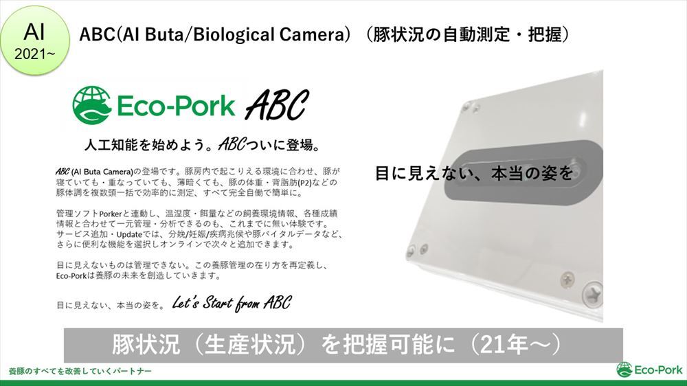 監視カメラの「ABC（AI Buta/Biological Camera）」