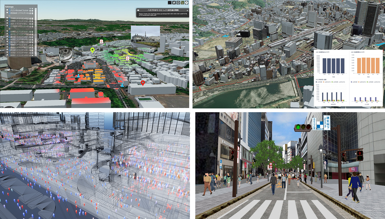 出典：国土交通省が主導する日本全国の3D都市モデルの整備・活用・オープンデータ化プロジェクト「PLATEAU」より。https://www.mlit.go.jp/plateau/use-case/
