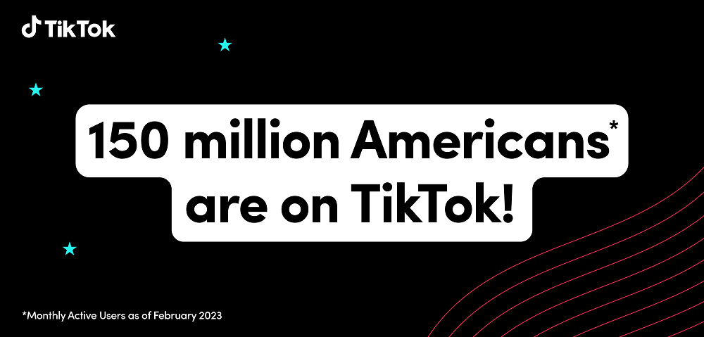 TikTokのユーザー数を示したイラスト