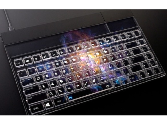 フルHDディスプレイが組み込まれたキーボード「Flux Keyboard」--ビデオやショートカットを表示