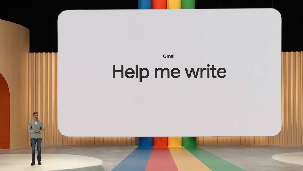 「Help me write」機能の発表の様子