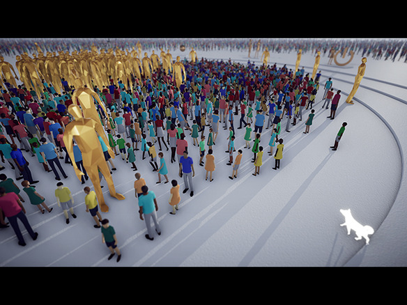 エンハンス、アクションパズル「HUMANITY」を発売--群衆で人間性を表現するゲーム