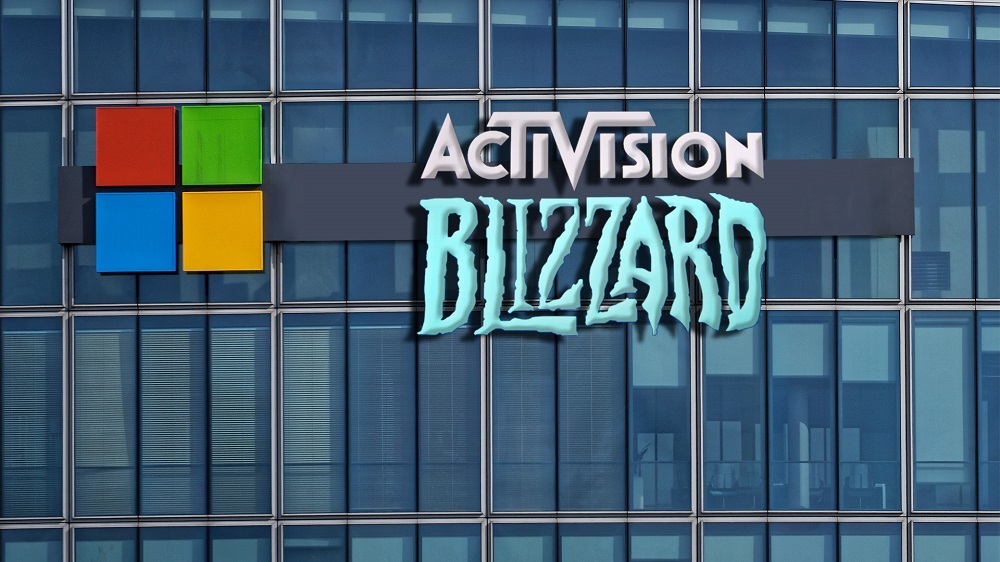 MicrosoftとActivision Blizzardのロゴ