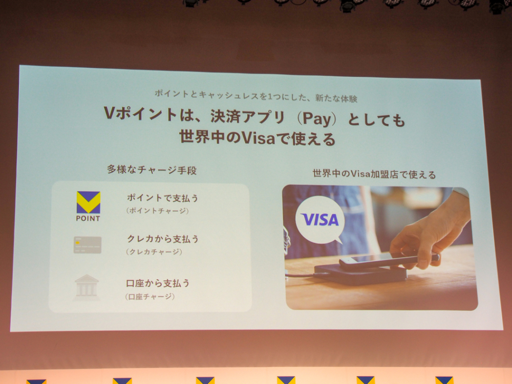 新しいVポイントアプリではVisaのプリペイドカードを発行できるので、実店舗でもVisaのタッチ決済を使うことでポイントを使ったり貯めたりできる