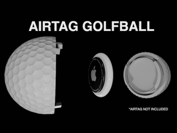 ロストボールにさようなら、AirTag内蔵ゴルフボール「Airtag Golf Ball